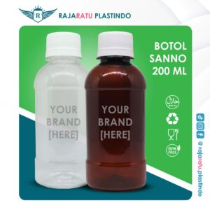 Botol Sanno 200 ml Bening & Amber