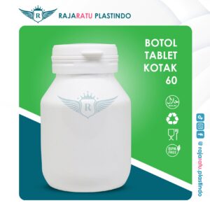 Botol Tablet Bulat 60 Putih + Setcap