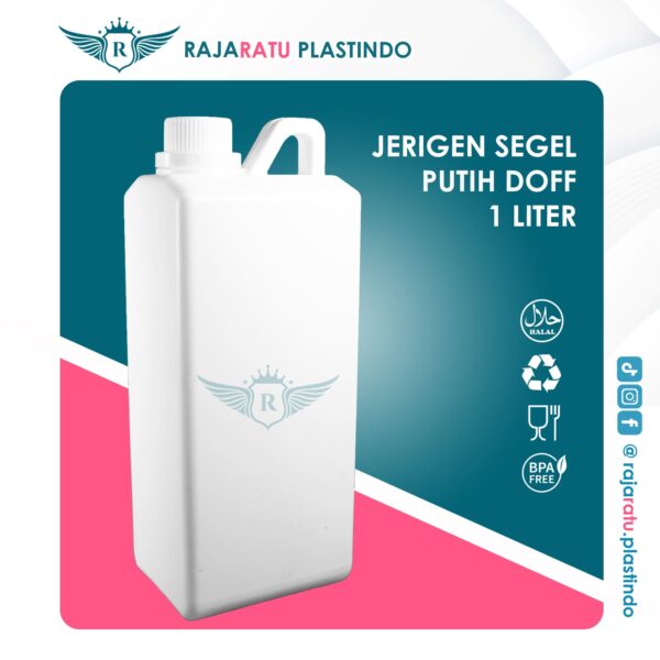 Jerigen Segel Putih Doff 1 Liter