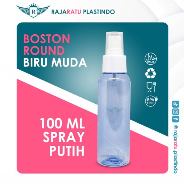 Botol BR 100 ml Biru Muda + Spray Natural - Image 2