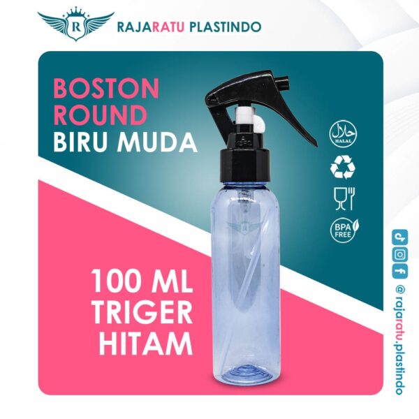 Botol BR 100 ml Biru Muda + Spray Trigger Natural - Image 2