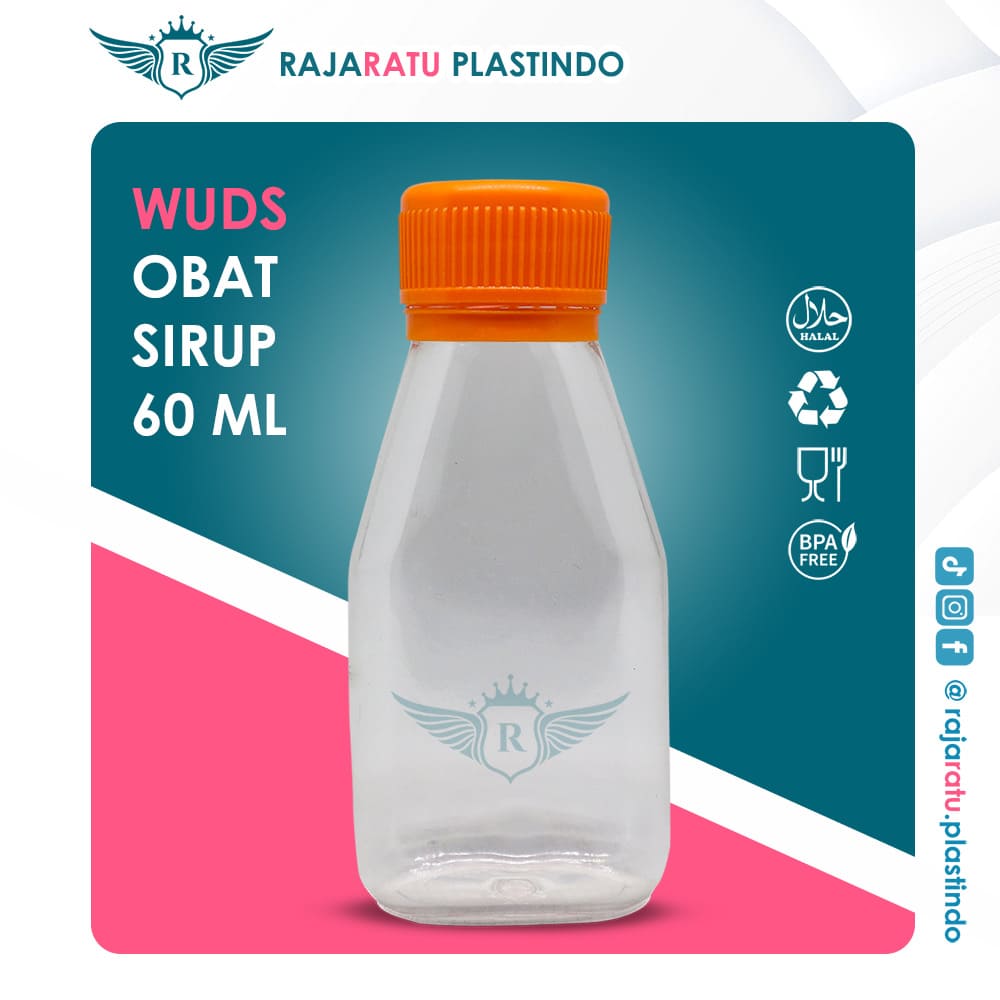 Botol Obat Sirup Woods 60 ml Setcap Farmasi