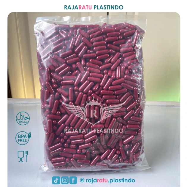 Cangkang Kapsul Size "0" Maroon Maroon - Kapsulindo - Image 2