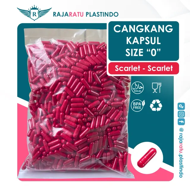 Cangkang Kapsul Size "0" Scarlet Scarlet - Kapsulindo