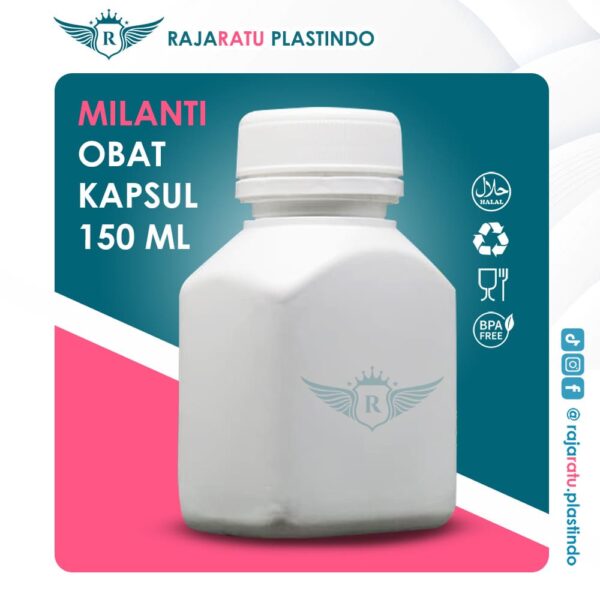 Botol Millanti Obat Kapsul 150 ml HDPE